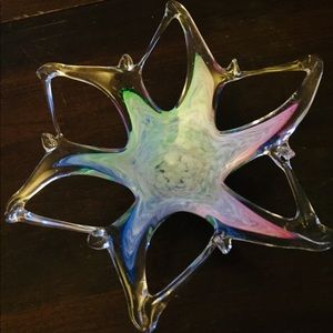 Murano Italian crystal clear glassware